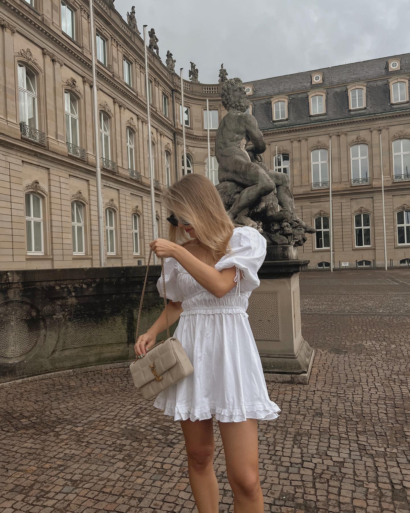 Slaying in White: My Ruched Dress Ensemble!